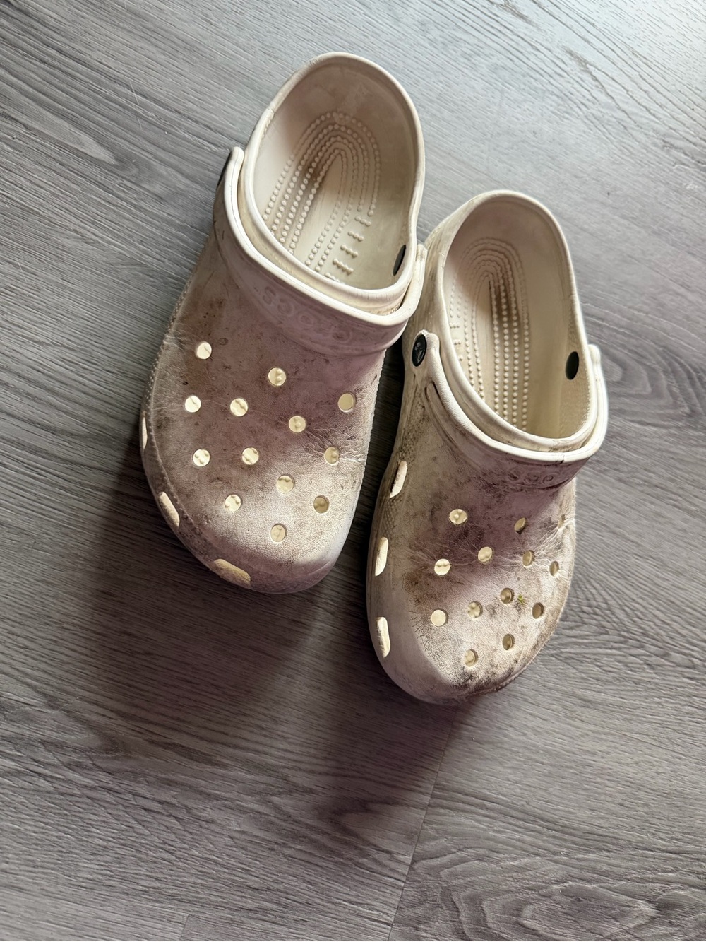 Cream Women's Slip-On Crocs